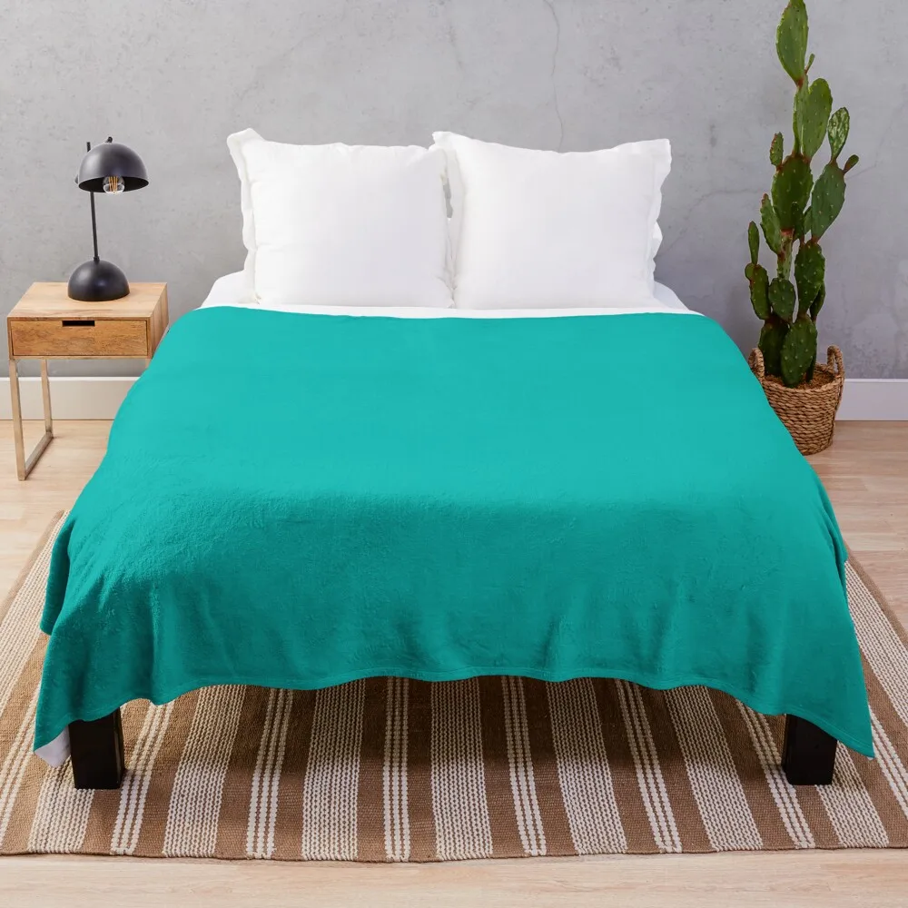 

Teal Turquoise Blue Throw Blanket Sofa Blanket