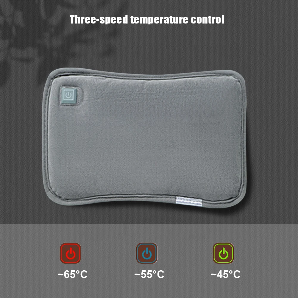USB Charging Heat Explosion-Proof Warm Bag 3 Heat Levels Electric Heating Pouch for Winter Activities for Camping Fishing