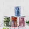 Creative Euro Dollar Metal Cylinder Piggy Bank Saving Money Box Home Decorations Tinplate Material Coin Bank Money Boxes 1