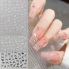 1Sheet Pink/White/Black Bow 5D Nail Art Stickers Bowknot Self-Adhesive Slider Romantic Lace Ribbon Valentine's Manicure Decals * 2