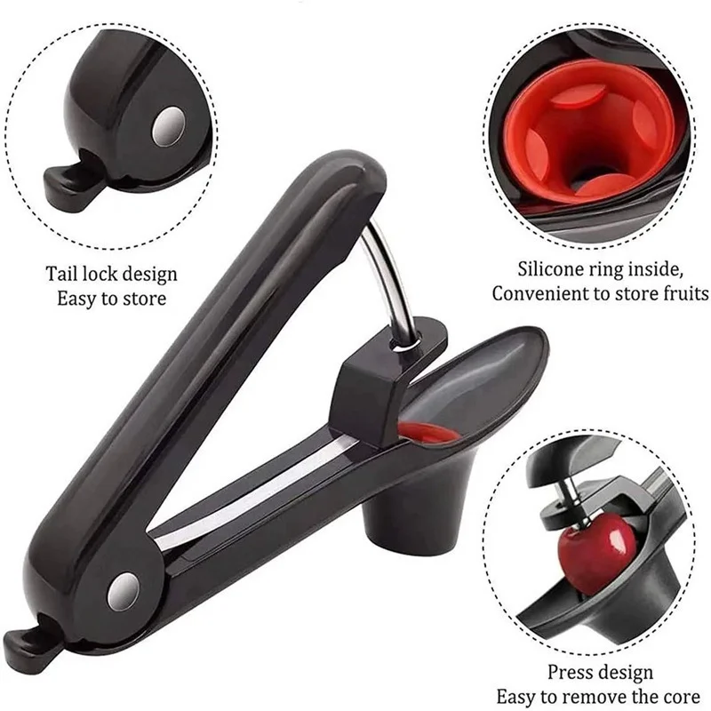 Core Seed Remover Olives Cherry Fruits Go Nuclear Device Pitter Plastic Gadgets Tools Kitchen Accessories fruit pit remover