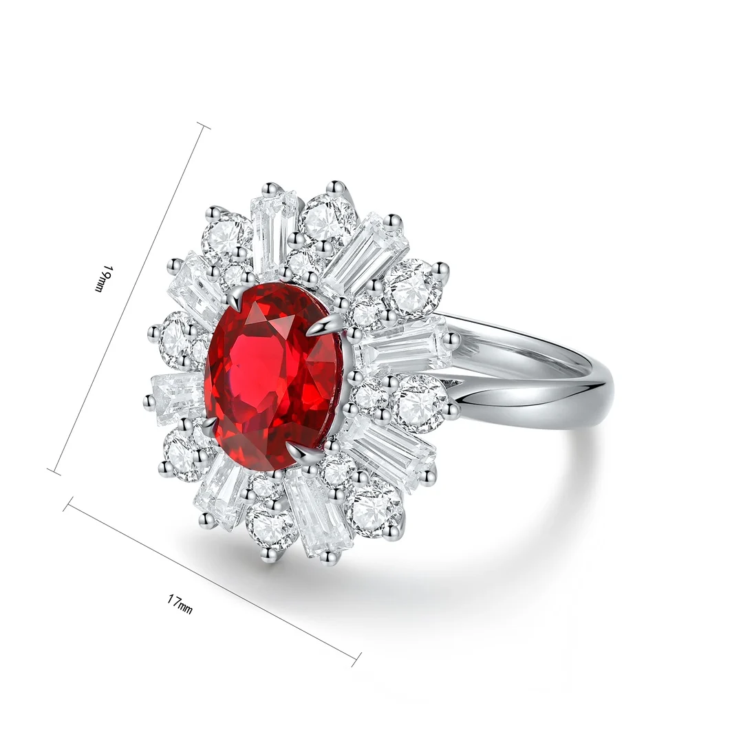 

SHIZHONGBAO-jewelry,NO.2 Laboratory Grown Diamond Red ring