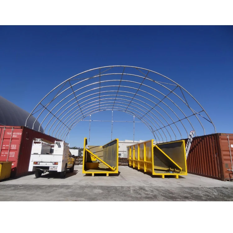 40x40x15 Double Truss Shipping Container Canopy Shelter image