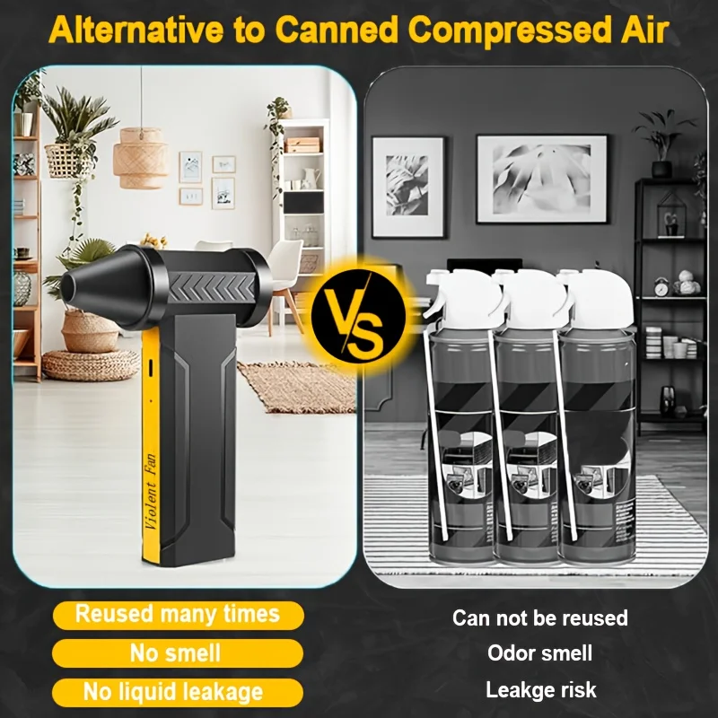 800000 RPM Brushless 10000mAh Motor Electric Air Blower High-Speed Turbo thumbnail 8