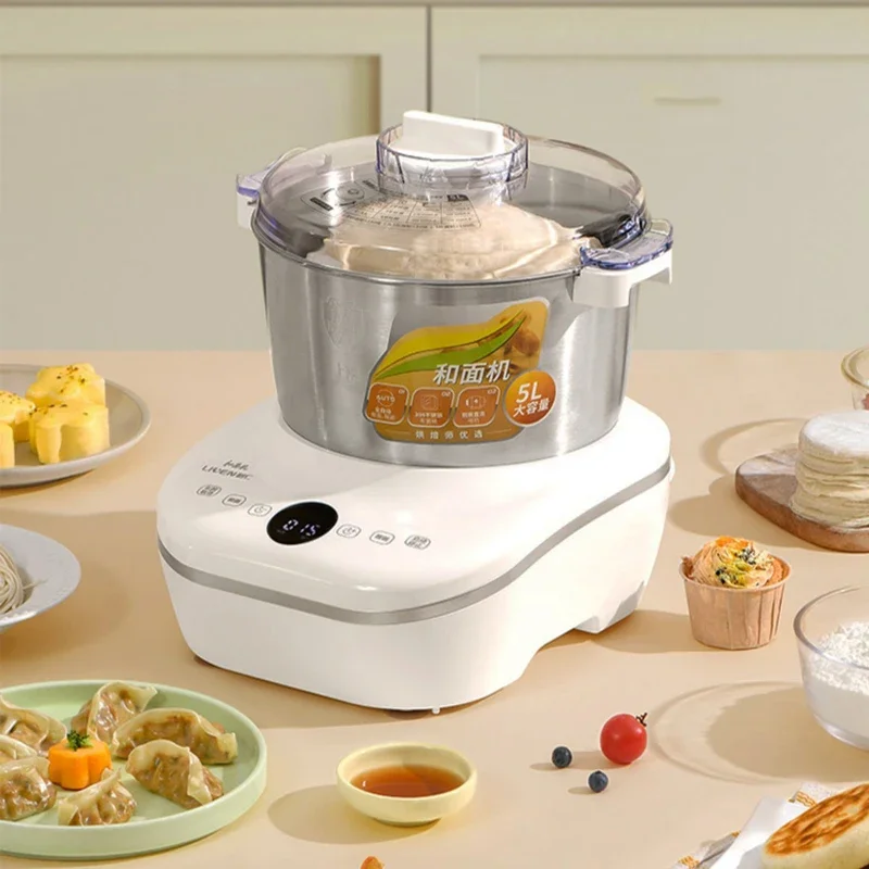 

5L Electric Dough Mixer Machine 220V Flour Ferment Blender Stainless Steel Kitchen Dough Blender Machine