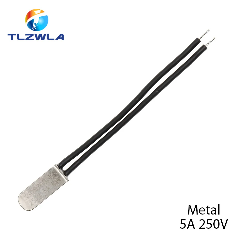 KSD9700 250V 5A 10A 16A 40-155 Degree Bimetal Disc Temperature Switch Normal Close Thermostat Thermal Protector Fuses