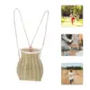Bamboo Basket Snack Picnic Wicker Baskets Large Mini Manual Handmade Backpack Rattan 5