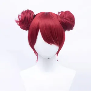 Magical DoReMi Harukaze Doremi Cosplay Costume Headwear Prop Wig Wine Red Hair