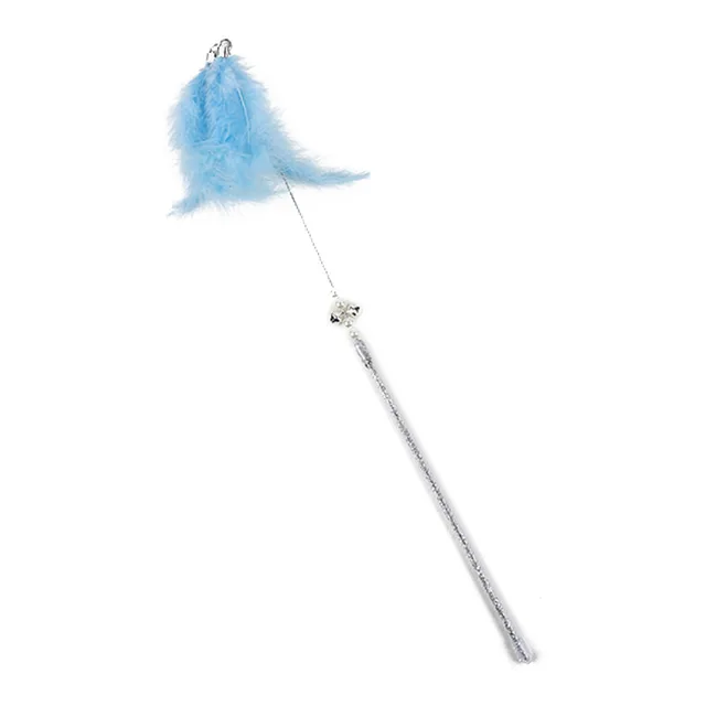 Interactive cat toy fun feathers and Bell self-tickling Cat Wand Toy Kitten Play Tease Wand Toy Cat Toy 2