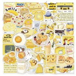50 - Pack Cute Yellow Butter Stickers for DIY Crafts & Decoration (MULTICOLOR)