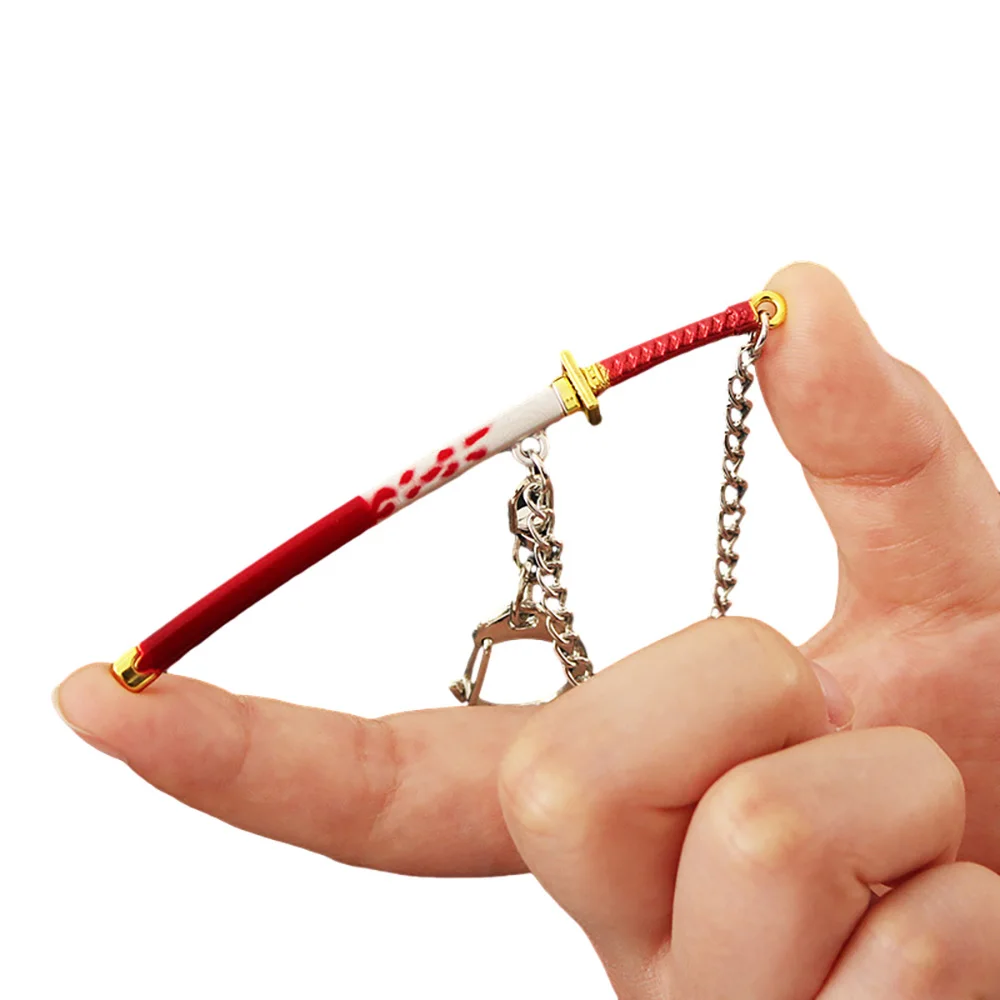 9cm Roronoa Zoro Sword with Anti-lost Chain Miniature Keychain