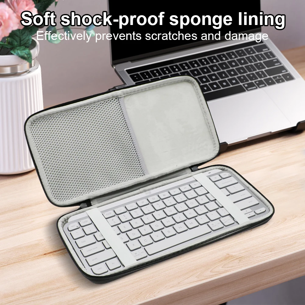 Illuminated Keyboard Protective Storage Case - Compact Carry Bag