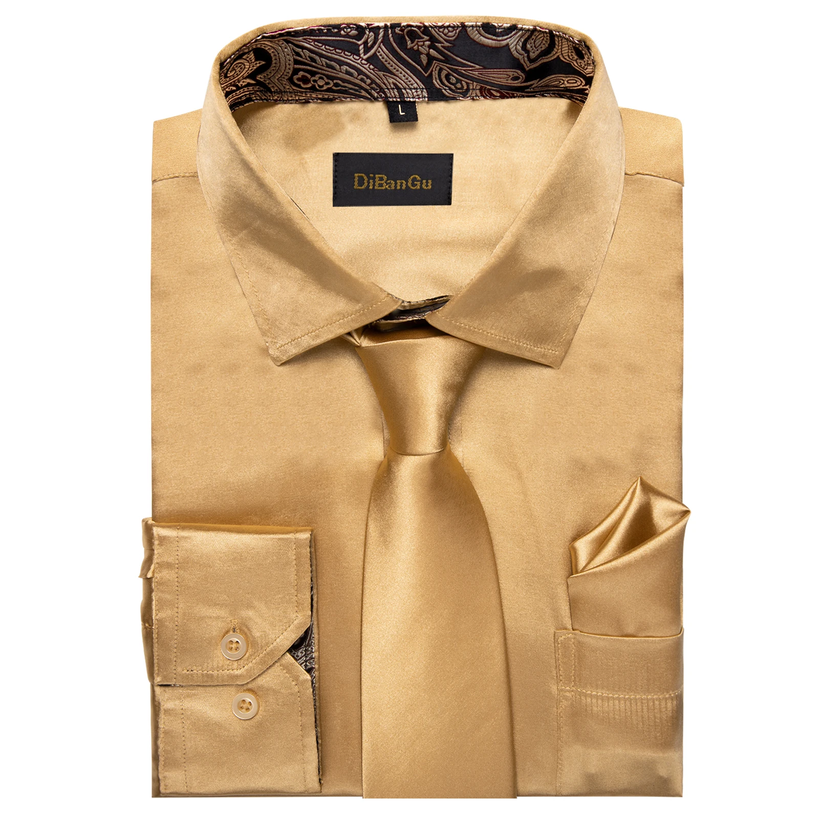 Red Yellow Splicing Contrasting Colors Shirts For Men Long Sleeve Men's Dress Shirt Designer Stretch Satin Men Clothing Blouses