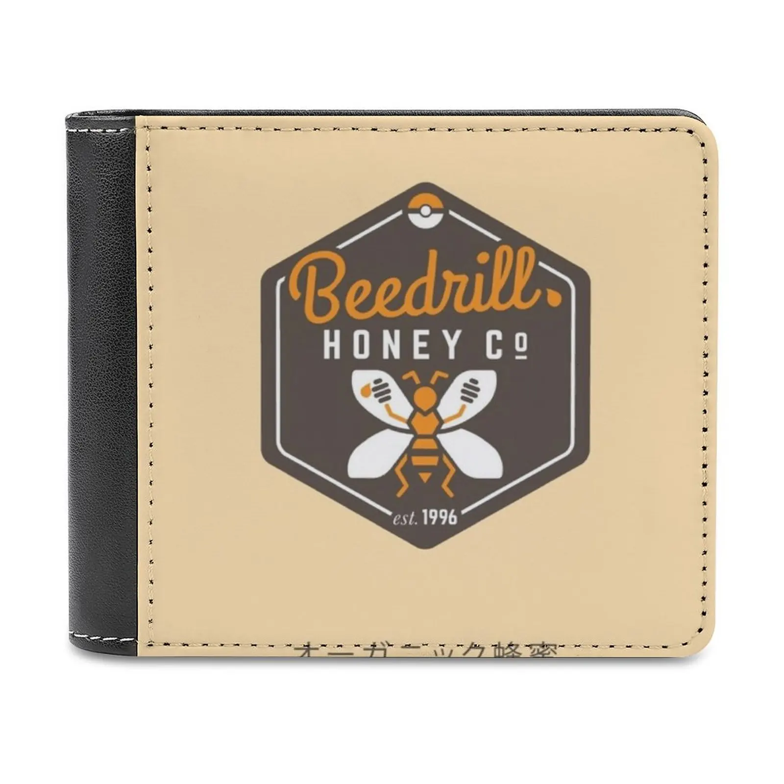 Bee Drill Honey Co. Portafoglio Da Uomo Portafoglio In Pelle Porta Carte Di Credito Portafoglio Corto Honey Bee Hipster Hex Hexagon Logo Parody Rustic