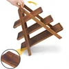 Multi-layer Wood Display Rack for Dinner Plates and Snacks Decorative Trays, Kitchen Storage & Organization,Fruit Dish Plate 4