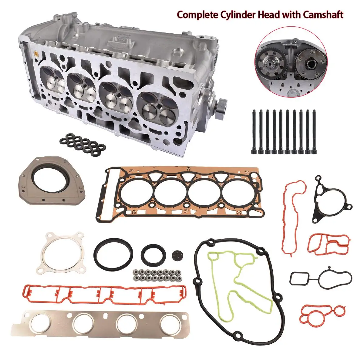 

AP01 Cylinder Head w/ Gaskets & Bolts For Audi A4 A5 A6 Q5 TT 2.0T CAE CDN 2009-2015 06H103064LX 06H103264AX