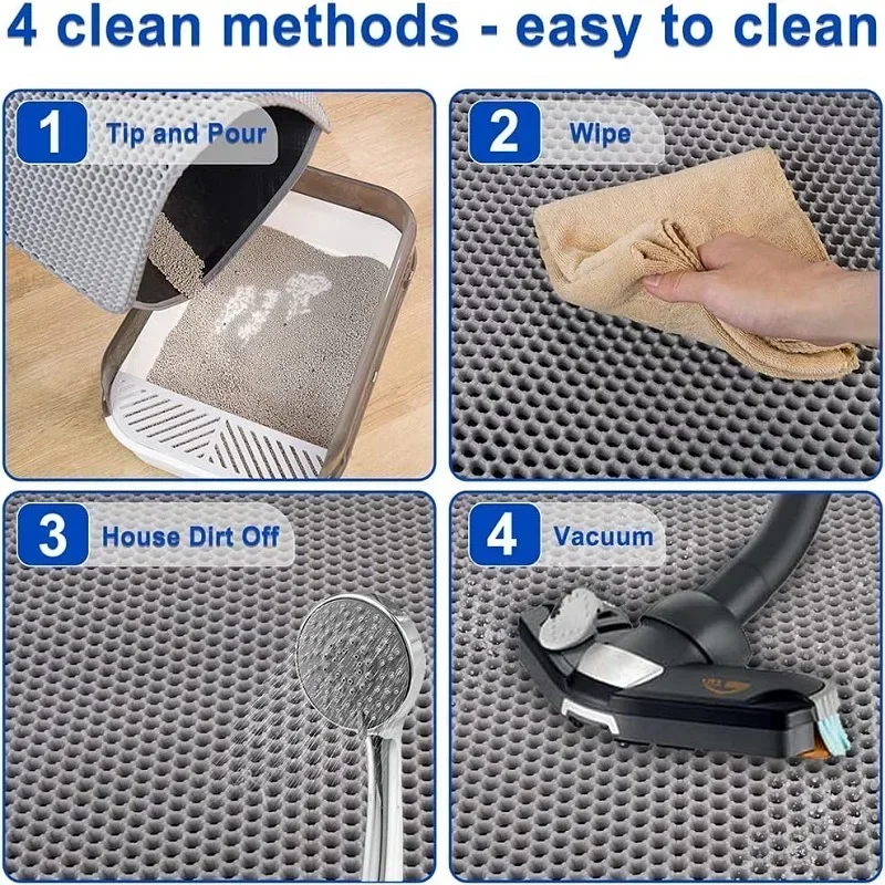 Cat Litter Mat Pet Toilet Waterproof Double Layer Pet Litter Box Mat Nonslip Sand Cat Washable Mat Clean Pad Pet Clean Supplies 4