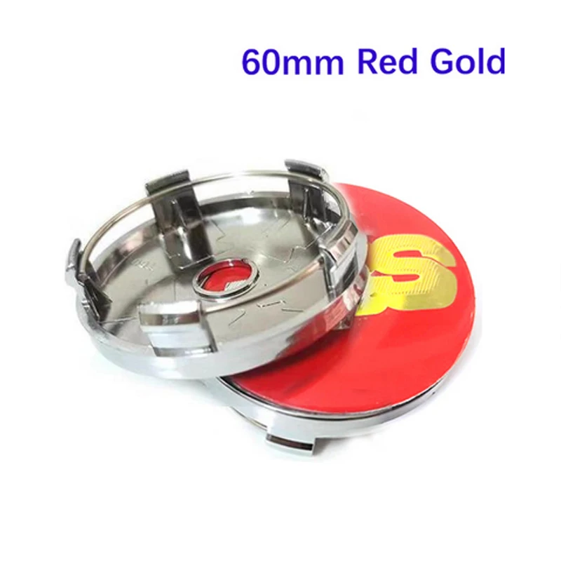 4 Pz/Set 60Mm Oro Rosso Bbs Logo Badge Emblem Auto Styling Wheel Center Hup Cap Car Retrofit Accessori Auto Decorativi