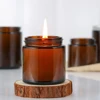 Handmade Glass Cosmetic Jar, Body Lotion Cream Container, Skincare Brown Cosmetic Candles, Aromatherapy, 100g 4