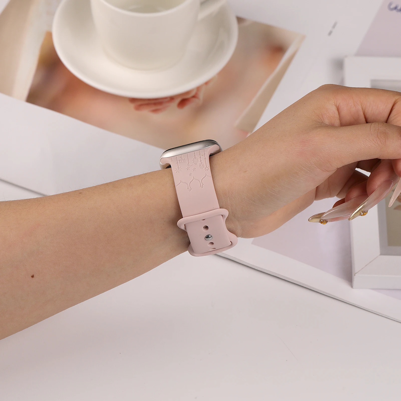 Engraved Watch Band with Stylish Straps