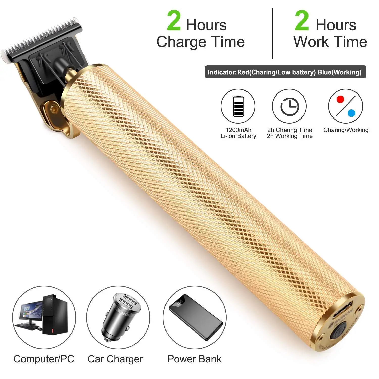 cortador de barba profissional, máquina de corte de cabelo sem fio