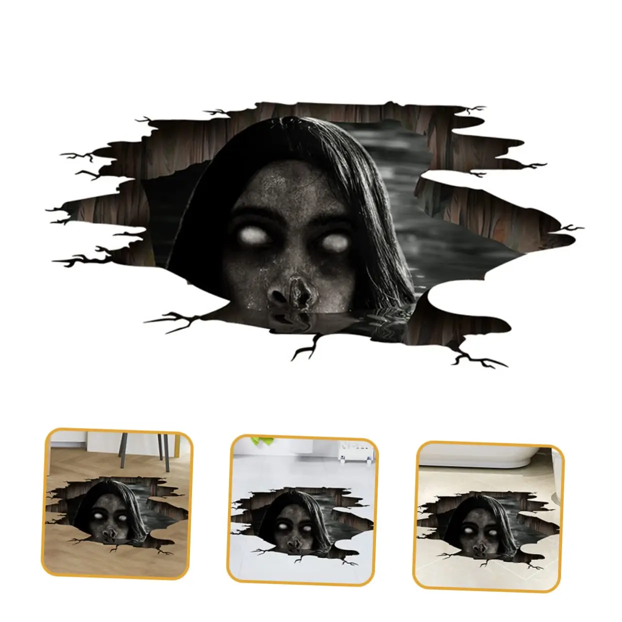 3D Halloween Wall Stickers Removable Vampire Zombie Wall Decals Halloween Party Decorations Supplies for Home Living Bedroom