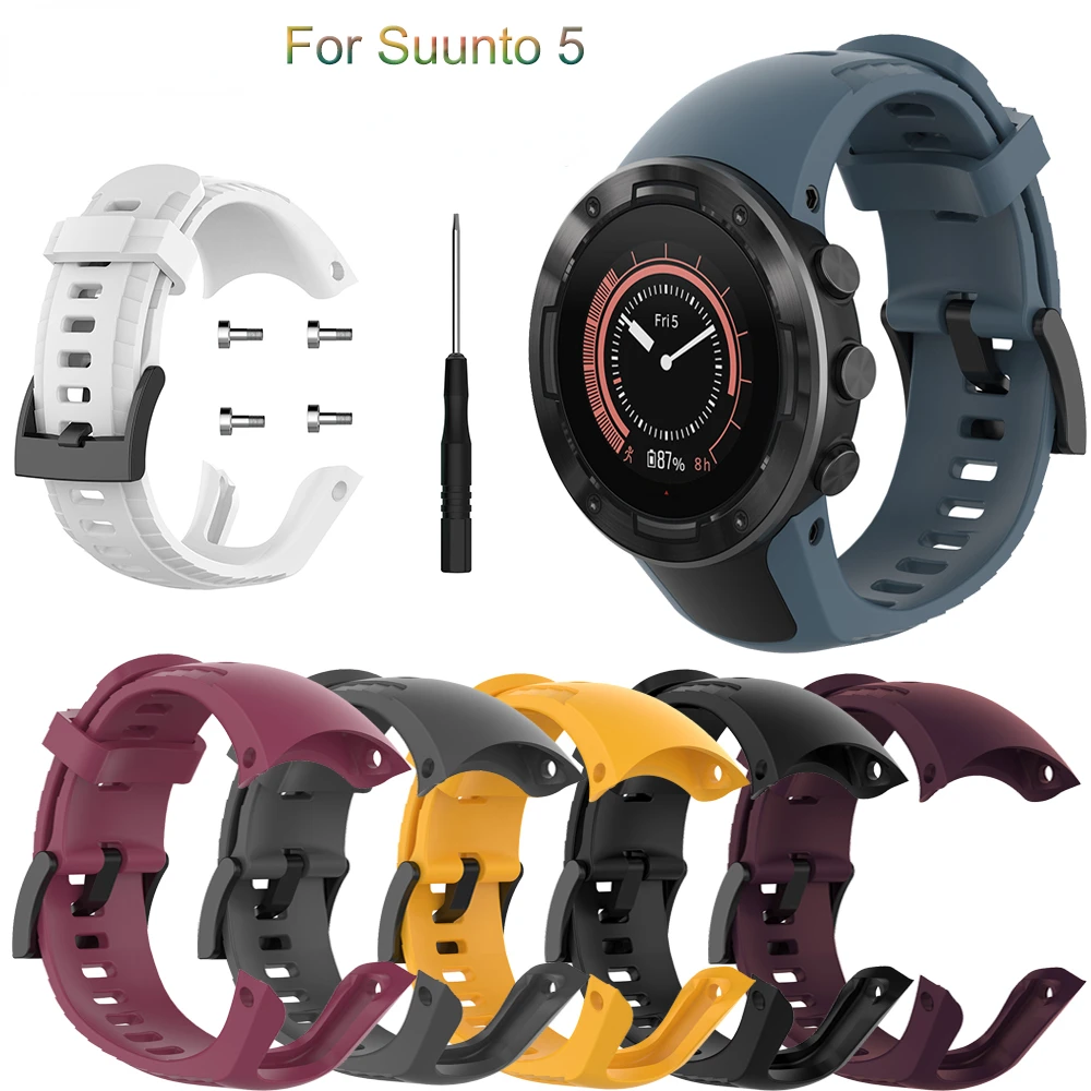 Cinturino In Silicone Di Alta Qualità Per Cinturino Di Ricambio Per Smartwatch Suunto 5 Per Accessori Per Orologi Suunto 5