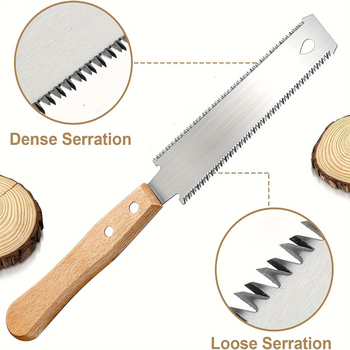 Small Pull Hand Saw with Double Edge Blade Cutting, 6-inch Blade Handsaw for Woodworking, PVC Pipe Cutting, DIY Project 6