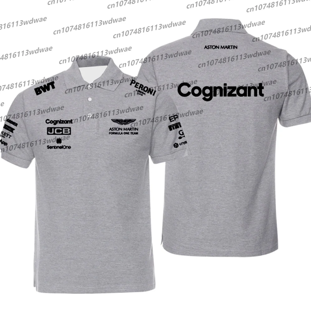 Formula1 팀 레이싱 3D 프린트 티셔츠.Aston.Martin.Polo 드라이버 착용 정통 저지 레이싱 티셔츠 F1 팀 Alonso 폴로 팬 선물