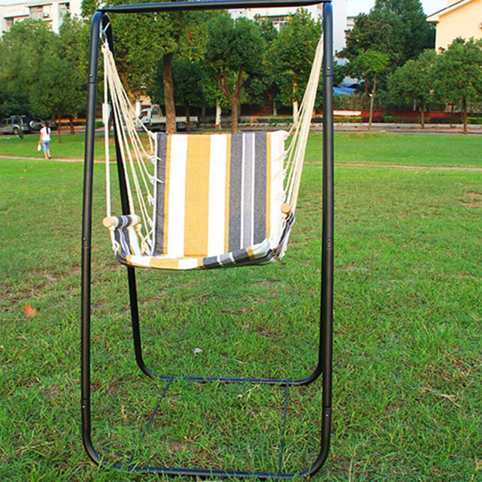 Hammock Stand Heavy Duty Metal Hammock Frame Capacity Fits Hammocks Hammock Rack Strong Load Bearing Anti-deformed Hammock Chair 5