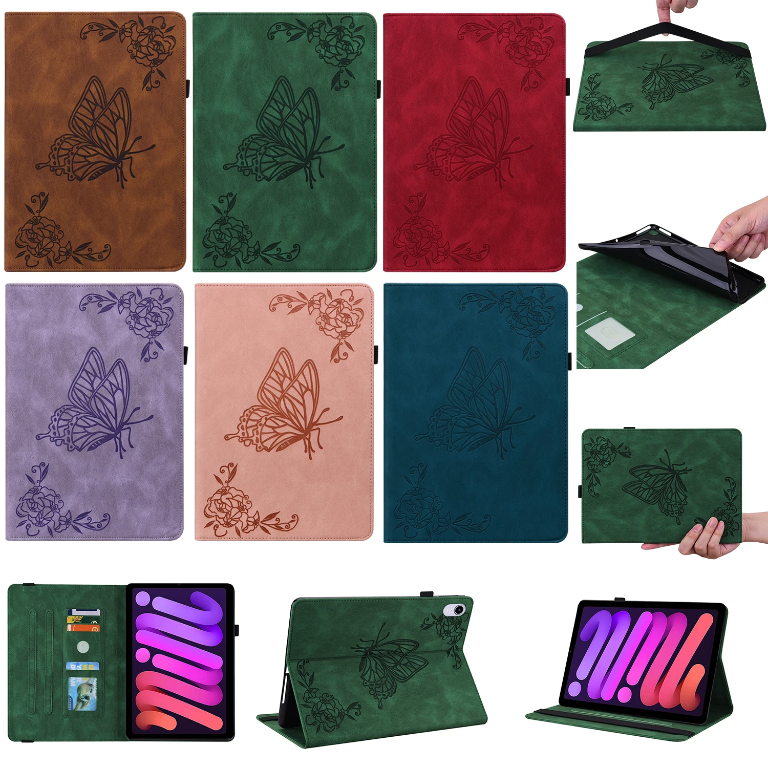 Premium PU Leather Tablet Stand Cover - Universal Fit