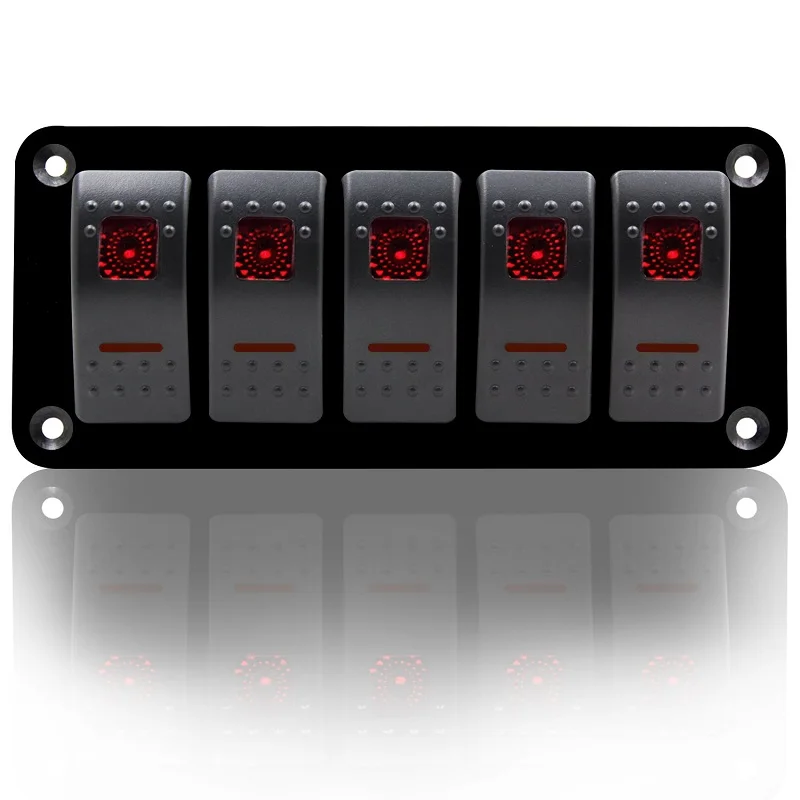 12V24VToggleSwitchControlPanel45GangRockerSwitchPanelFor