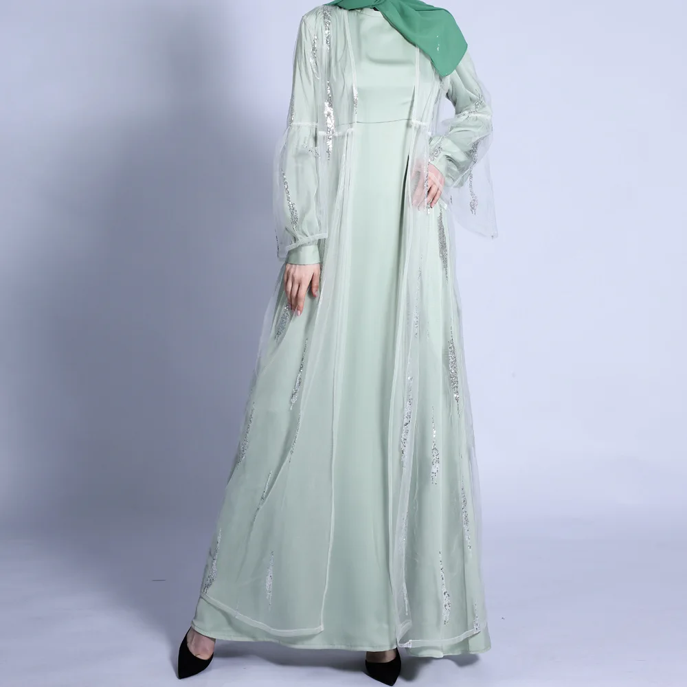 

Caftan Sequins Party Cardigan Dresses Muslim Abaya Eid Muslim Women Loose Dress Abaya Party Ramadan Kaftan Dubai Arab Turkey