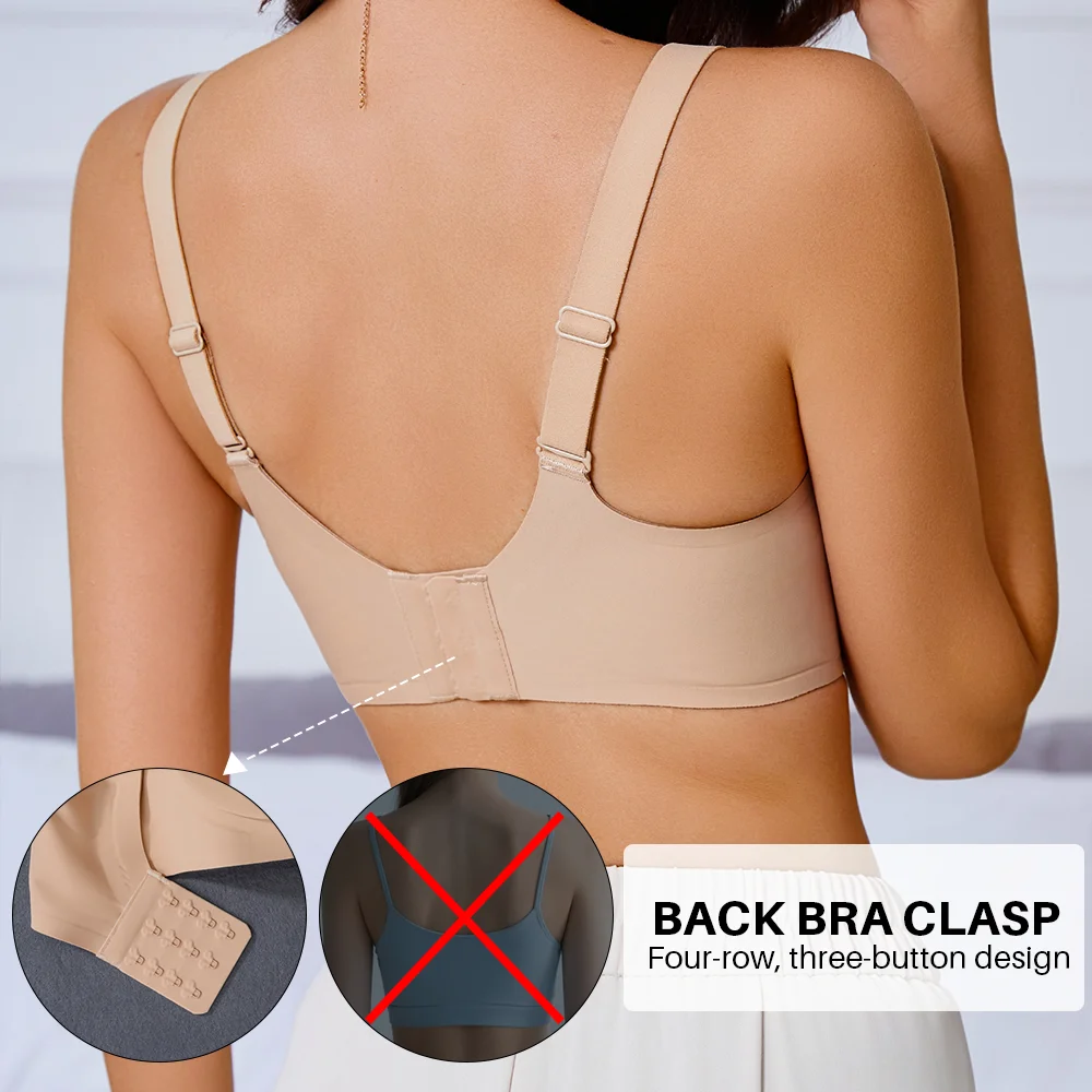 Wireless Bra for Women Seamless Push Up Bras Comfortable V-Shaped Gathering Underwear BCD Cup Intimate Lingerie 3