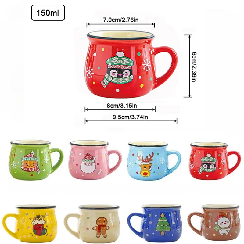Ceramic Christmas Mug for Hot Coffee Tea