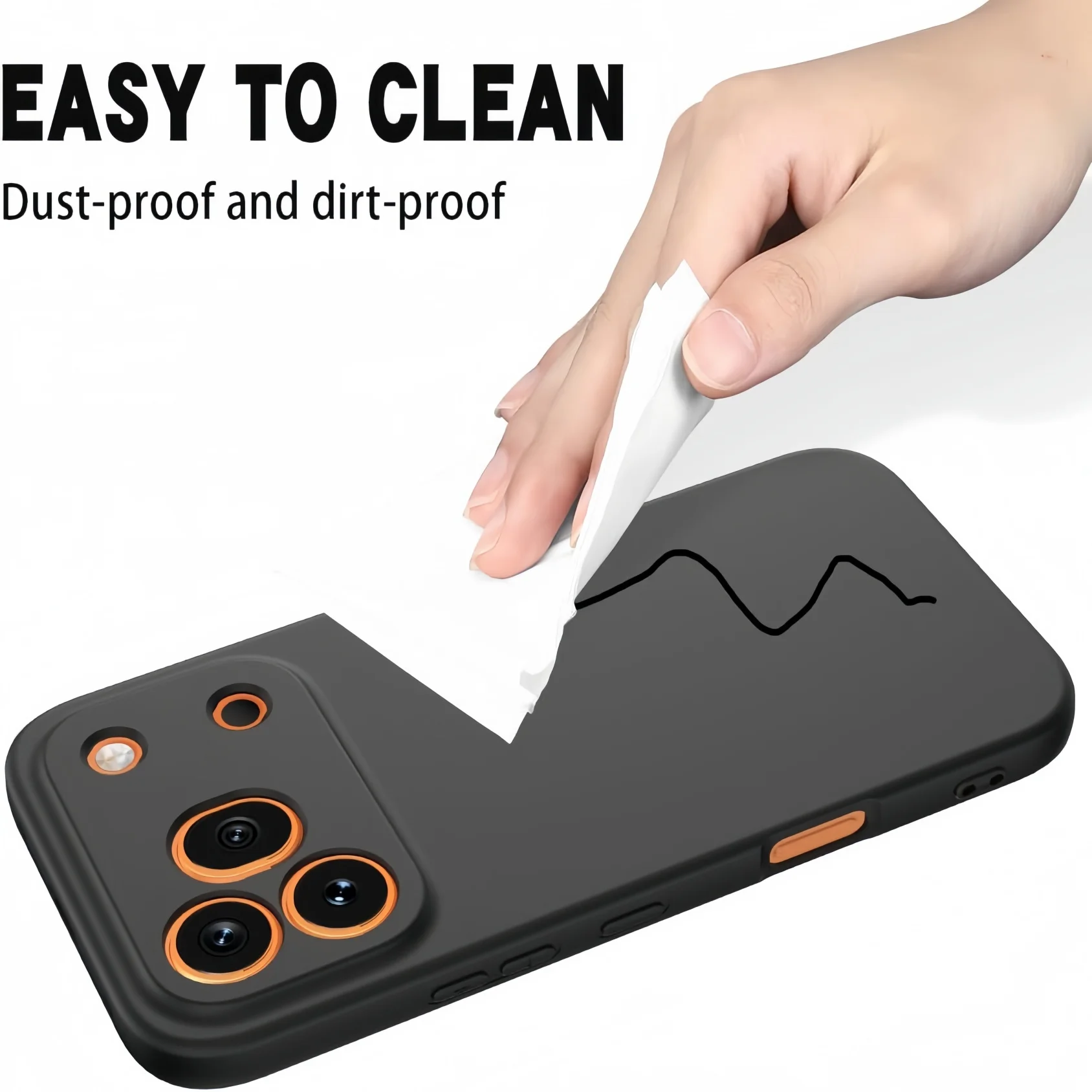 Noble Fashion Shockproof Protective Liquid Silicone Case with Lanyard, Solid Color