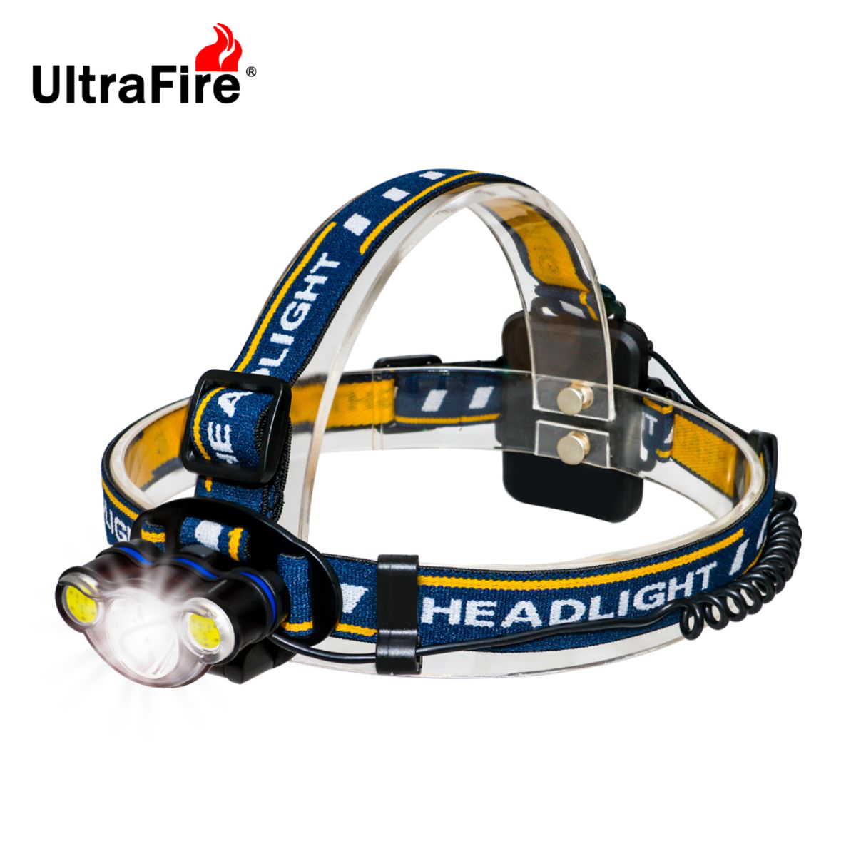 UltraFire K03 LED Headlamp 7 Mode High Lumen Bright Head Lamp With 3 LED Headlight IPX4 Waterproof Head Flashlight Camping Light