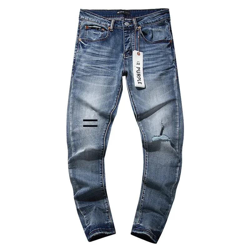 Fashionable High Street European American Jeans 24 Year Authentic Version Classic Casual Trousers Holes Style For Men Women 2