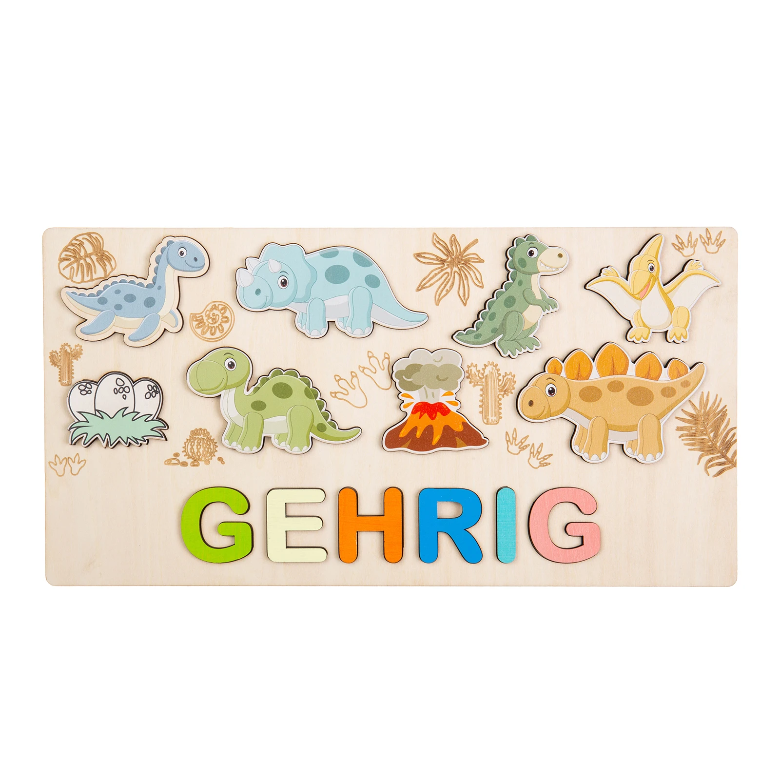 Dinosaur Adventure Personalized Name Puzzle 4 | Dinosaur Adventure Personalized Name Puzzle 10