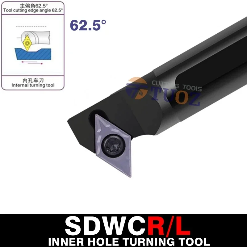 TUOZ S16Q S20R S25S SDWCR11 SDWCL11 62,5 ° SDWCR SDWCL 16 мм 20 мм 25 мм DC11 CNC инструмент для внутренней обточки токарный станок сверлильный инструмент держатель TUOZ S16Q S20R S25S SDWCR11 SDWCL11 62,5 ° SDWCR SDWCL 16 мм 20 мм 25 мм DC11 CNC инструмент для внутренней обточки токарный станок сверлильный инструмент держатель