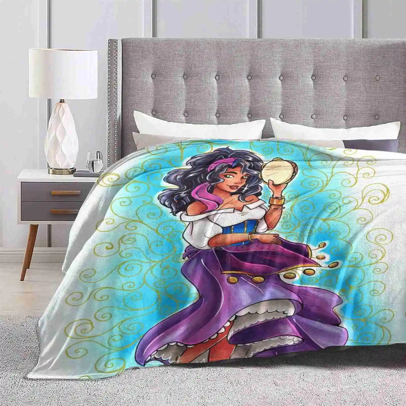 Esmeralda Design Creativo Leggero E Sottile Coperta Di Flanella Morbida Il Gobbo Di Notre Dame Esmeralda Fanart Pretty Gypsy