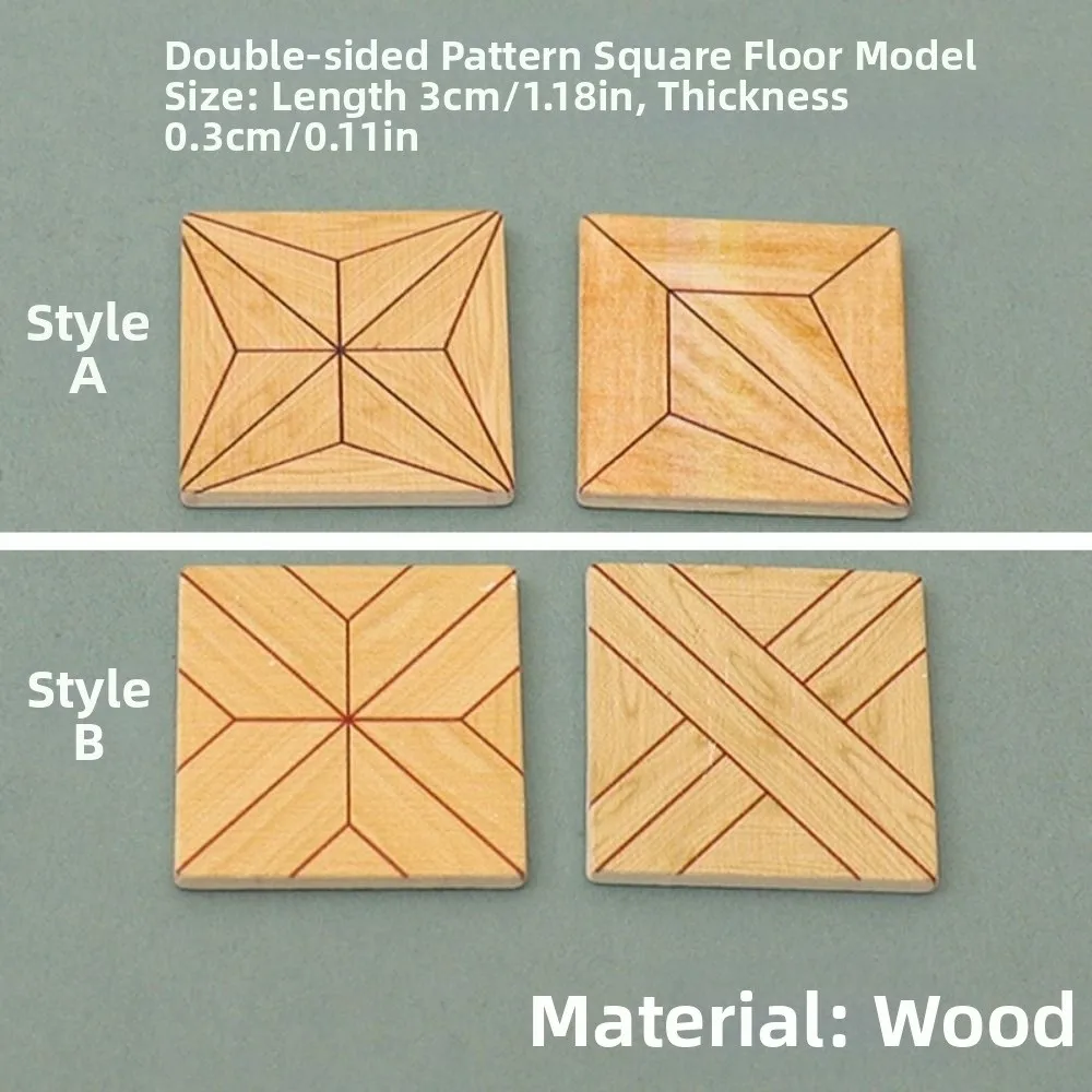 Wooden Dollhouse Floor Boards Multicolor 1:12 Scale