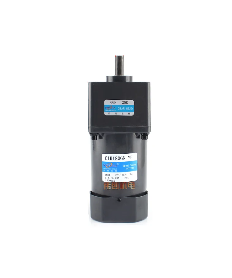 6IK180GN-YF 180W , AC220V/380V three-phase AC gear reducer motor, forward and reverse, high torque, constant speed motor