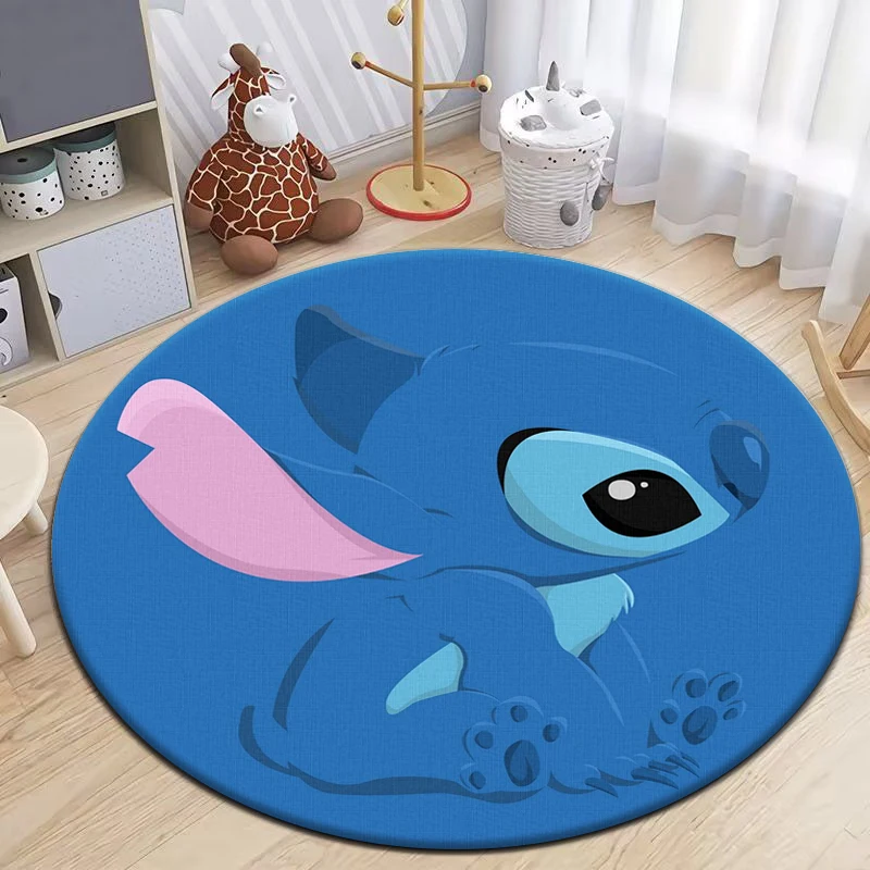 Description Picture 6 of itemStitch Cartoon HD Printed Round Carpet Dropshipping Rug for Living Room Area Rug Large Pet Mat Soft Circle Rugs Room Carpet