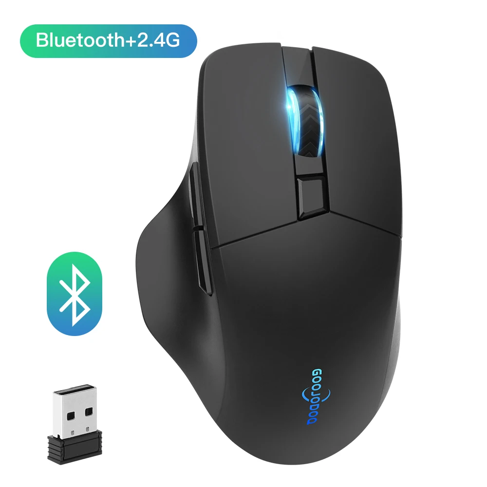 Mouse Gamer sem Fio Bluetooth 4000 Dpi Sensor Óptico Botões Mudo para Macbook Tablet Laptop pc Gaming Mouse 2.4g