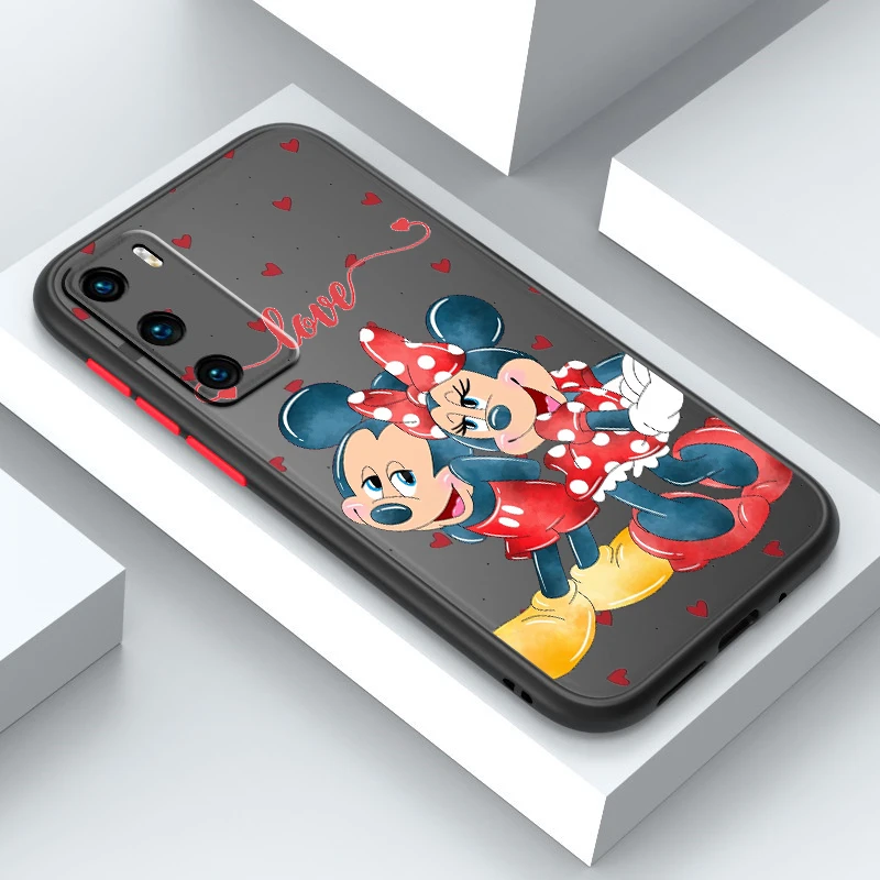 

Fashion Mickey Minnie For OPPO A98 A96 A94 A78 A77 A76 A74 A72 A57 A56 A55 A53 Frosted Translucent Hard Phone Case Fundas