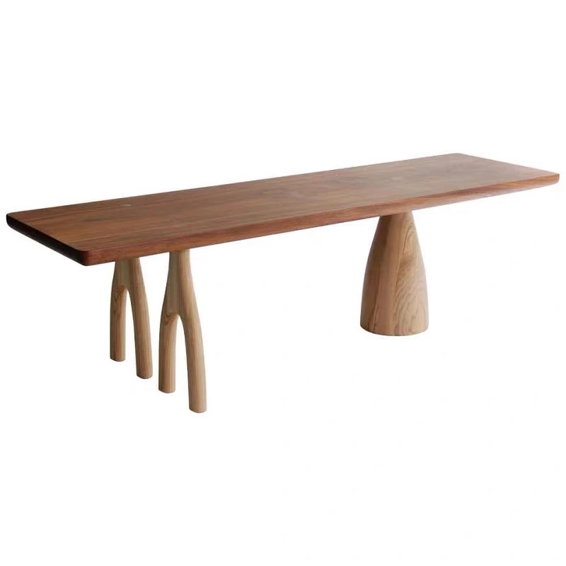 

Xiaoxiangfeng Home Small Apartment Nordic Pine Creative Rectangle Middle Island Table Dining Table Integrated