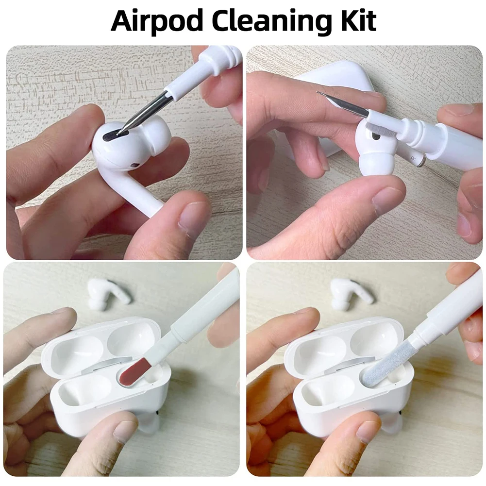 Kit de limpieza Airpods, bolígrafo multifunción compatible con limpieza,  kit 3 en 1 compatible con Airpods, accesorios Airpods Pro compatibles con  limpieza