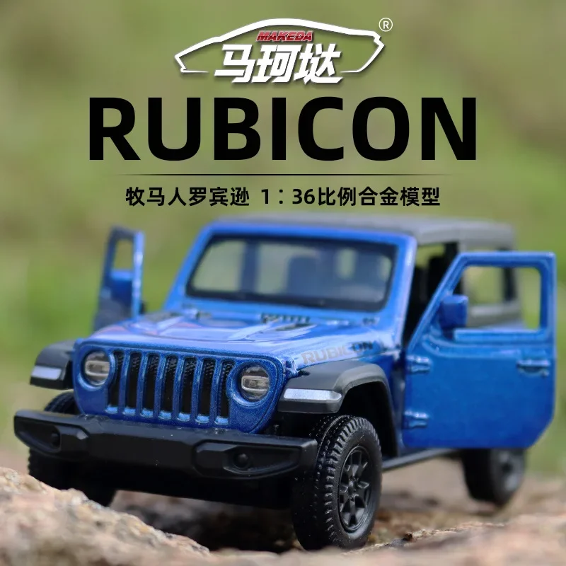 1:36 Jeep Wrangler Rublcon Convertible hardtop car Simulation Diecast Car Metal Alloy Model Car Children's toys collection gifts