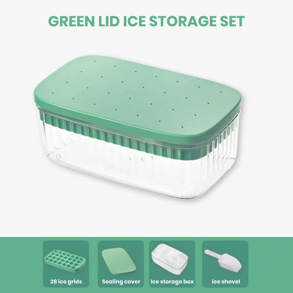 

Ice Cube Mold 1 Set Durable with Lid Food Grade Whiskey Cocktail Ice Cube Tray Kit Bar Accessories
